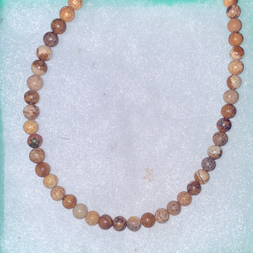 Boho Hippie Handmade Sandstone Necklace 16-18”